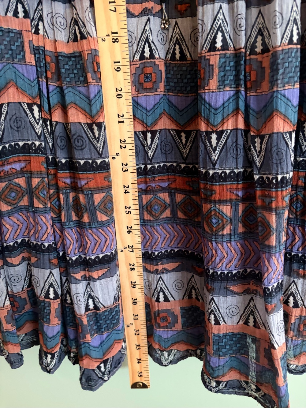 Papillon Cotton Maxi Skirt One Size Sheer Southwestern Boho Cowgirl S M L XL 2XL - Picture 8 of 12
